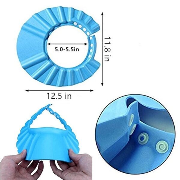 Baby Adjustable Safe Bathing Shower Cap (Pack of 2)
