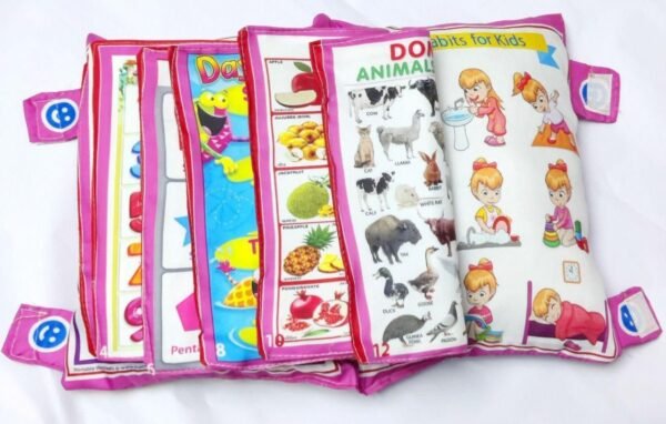 Baby Digital Printed Cotton Fabric Educational Alphabet Learning Soft Pillow